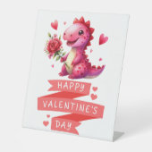 Signe De Table Dinosaure de la Saint Valentin (Recto)