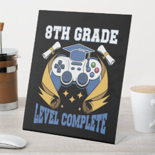 Signe De Table Diplômé de 8e année niveau complet jeu jeux vidéo