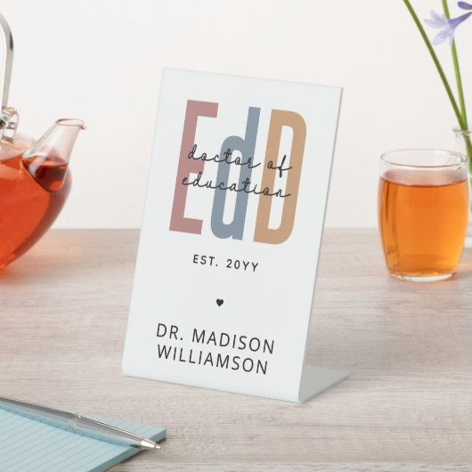 Signe De Table Diplôme D'Études De L'EdD Personnalisé (In SItu)