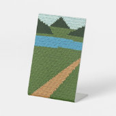 Signe De Table Dirt Road Green Country Crochet Artiste Imprimer (Recto)