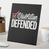 Signe De Table Dissertation Défendu Doctorat Diplômé (In SItu)