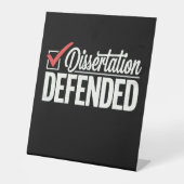 Signe De Table Dissertation Défendu Doctorat Diplômé (Recto)