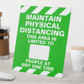 Signe De Table Distance Physique Occupation Maximale (In SItu)