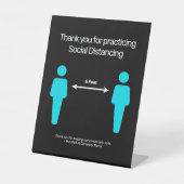 Signe De Table Distances sociales unisexe COVID19 (Recto)