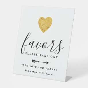 Signe De Table do-it-yourself Prix Abordable Gold Foil Coeur Mari