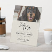 Signe De Table Dog Photo Wedding Tennis Ball Favor (In SItu)
