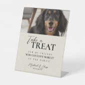 Signe De Table Dog Photo Wedding Treat Favor (Recto)
