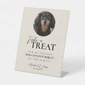 Signe De Table Dog Photo Wedding Treat Favor (Recto)