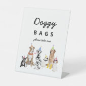 Signe De Table Doggy Sacs Chien Anniversaire Faveur Signer (Recto)
