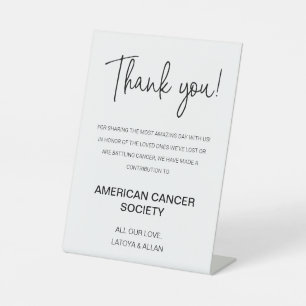 Signe De Table Don Merci Au Mariage De La Charité