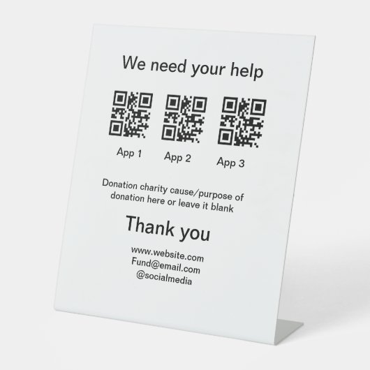 Signe De Table Donation Collection conseil pot ajouter votre q r (Recto)