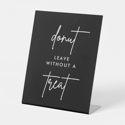 Signe De Table Donut Mariage Noir Partir Sans Traiter (Recto)