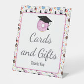 Signe De Table Donuts and Degrees Graduation Construisez votre pr (Recto)