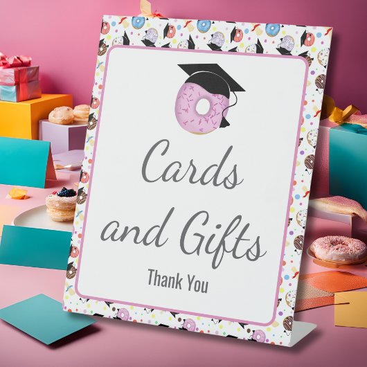 Signe De Table Donuts and Degrees Graduation Construisez votre pr