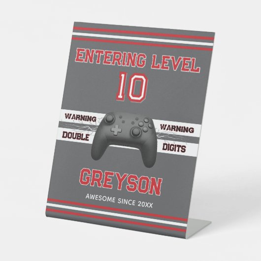 Signe De Table Double digits! Perfect Ten Year old Birthday Pede (Recto)