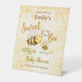 Signe De Table Douce comme une ruche Baby Shower (Recto)