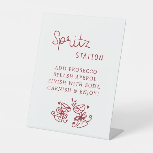 Signe De Table Douche nuptiale Spritz Station (Recto)