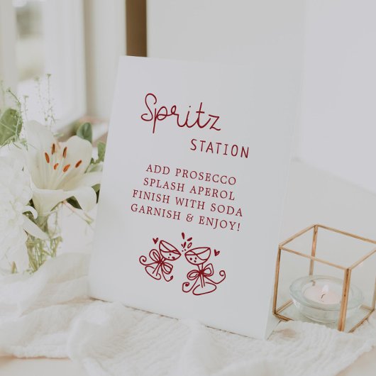 Signe De Table Douche nuptiale Spritz Station