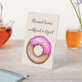 Signe De Table Doughnut rose avec arrosage Mariage barre beigne (In SItu)