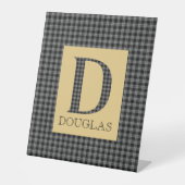 Signe De Table Douglas Tartan Monogramme D  (Recto)
