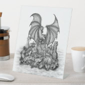 Signe De Table Dragon avec Zombie (In SItu)
