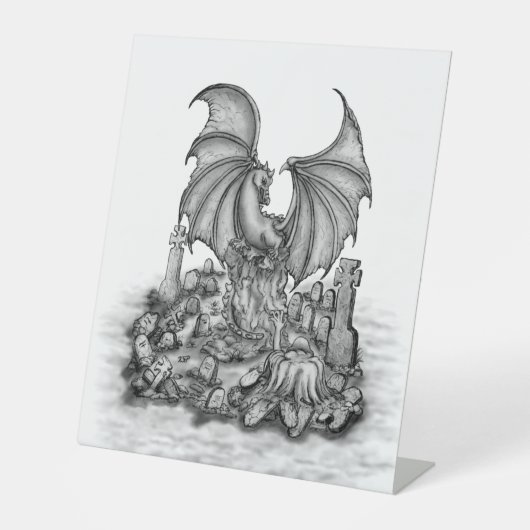 Signe De Table Dragon avec Zombie (Recto)