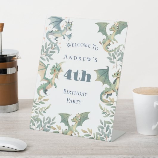 Signe De Table Dragon Boys 3ème 4ème 5ème anniversaire Invitation (In SItu)