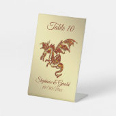 Signe De Table Dragon flamboyant sur Gold Personal (Recto)