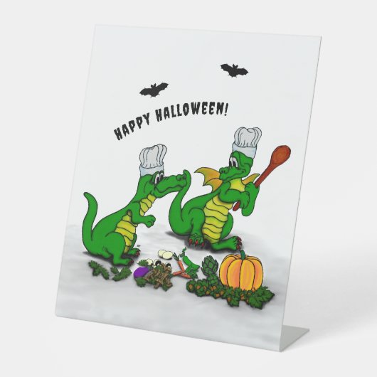 Signe De Table Dragons - Joyeux Halloween ! Aujourd'hui je vais c (Recto)