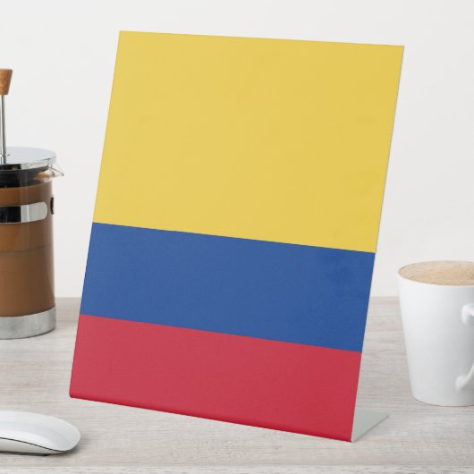 Signe De Table Drapeau de Colombie (In SItu)