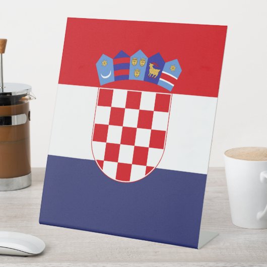 Signe De Table Drapeau de Croatie (In SItu)