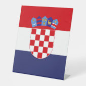 Signe De Table Drapeau de Croatie (Recto)