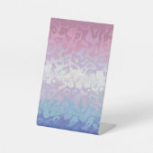 Signe De Table Drapeau de fierté bigender tripant ondoyant funky  (Recto)