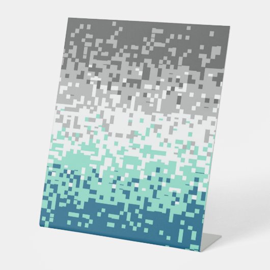 Signe De Table Drapeau de fierté frayromantique abstrait pixelisé (Recto)