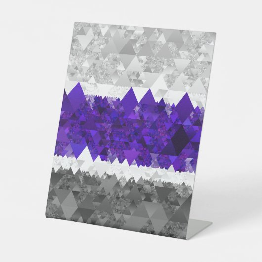 Signe De Table Drapeau de fierté Greygender Boho Géométrique Mod (Recto)