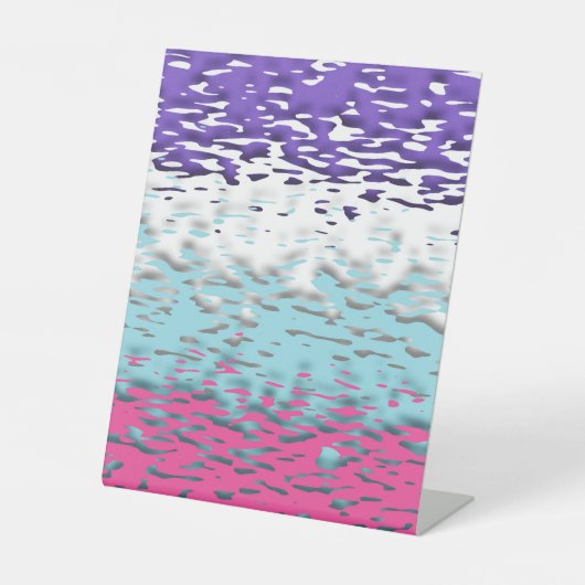 Signe De Table Drapeau de fierté multisexuel funky trippy ondulé (Recto)