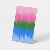 Signe De Table Drapeau de fierté omniromantique abstrait Squiggly (Recto)