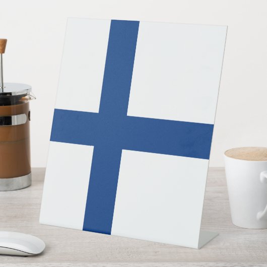 Signe De Table Drapeau de Finlande (In SItu)