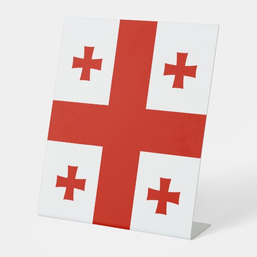 Signe De Table Drapeau de Géorgie (Recto)