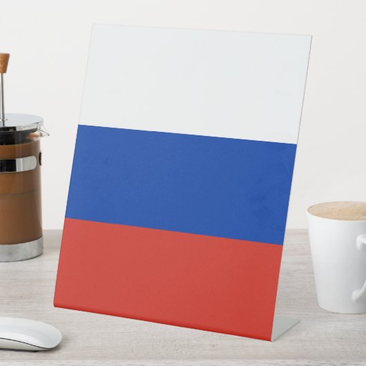 Signe De Table Drapeau de la Russie (In SItu)