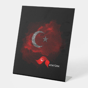 Signe De Table Drapeau de la Turquie