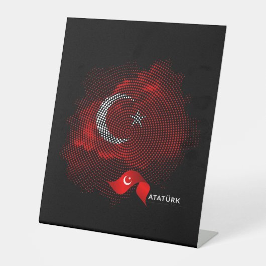 Signe De Table Drapeau de la Turquie (Recto)