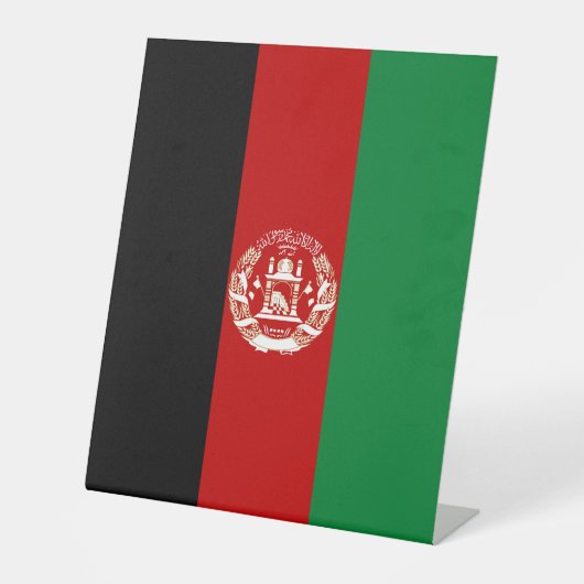 Signe De Table Drapeau de l'Afghanistan (Recto)
