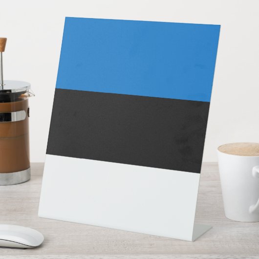 Signe De Table Drapeau de l'Estonie (In SItu)