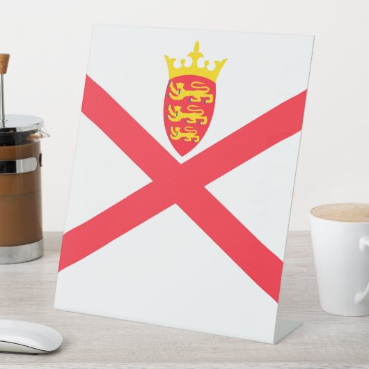 Signe De Table Drapeau de l'île de Jersey (In SItu)