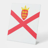 Signe De Table Drapeau de l'île de Jersey (Recto)
