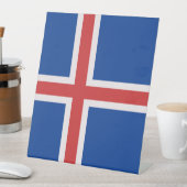 Signe De Table Drapeau de l'Islande (In SItu)