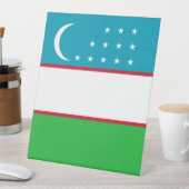 Signe De Table Drapeau de l'Ouzbékistan (In SItu)