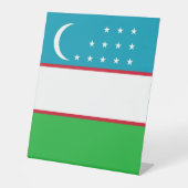 Signe De Table Drapeau de l'Ouzbékistan (Recto)