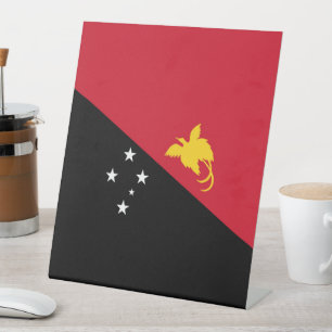 Signe De Table Drapeau de Papouasie-Nouvelle-Guinée